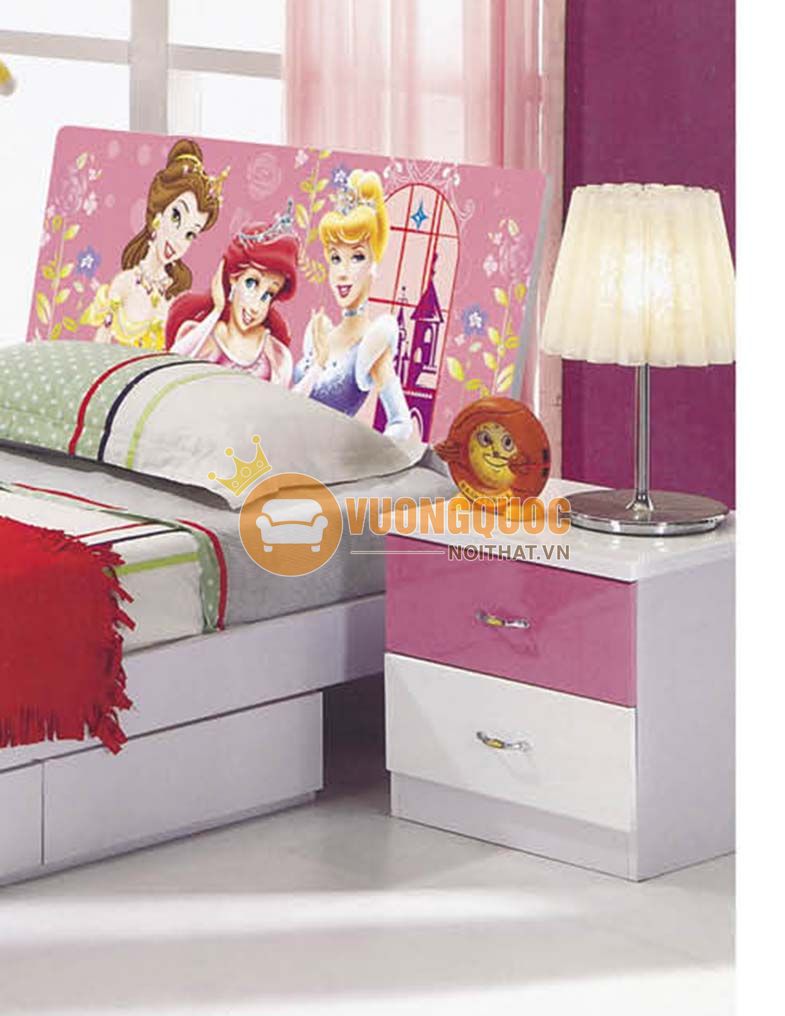 Tab đầu giường cho bé gái cao cấp màu hồng xinh xắn KBY1818T-1